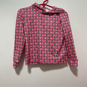 BURLEBO Red and Blue Flag Pattern Shirt